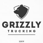Company Name Decal with Grizzly Bear