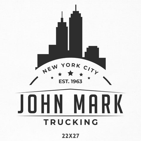 Company Name Truck Decal with Skyline