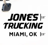 Company Truck Decal with USDOT or 1 Regulation Number