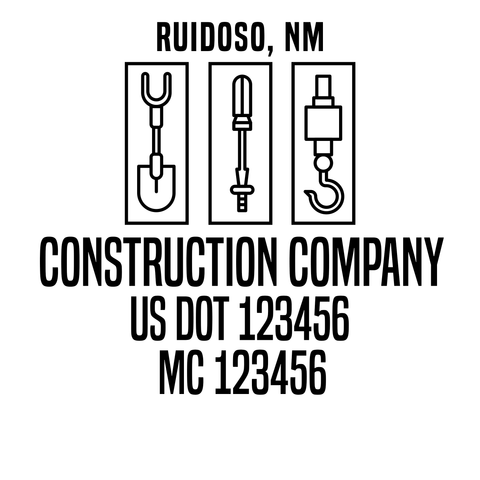 Company-Truck-Door-Construction-Roofing-DECAL-business-USDOT