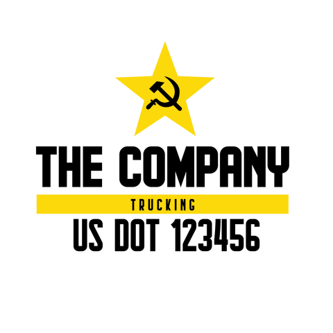  Company-Truck-socialist-red-DECAL-USDOT-design-star-yellow