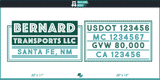 Company Name, Truck Door Decal, Location, USDOT, MC, CA, GVW