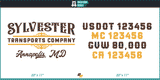 Company Name, Truck Door Decal, Location, USDOT, MC, CA, GVW