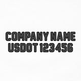 company name usdot number decal