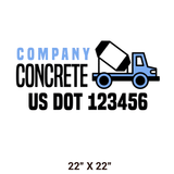 Company-Truck-Concrete-DECAL-USDOT-design