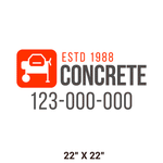 Company-Truck-Concrete-DECAL-USDOT-design