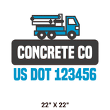 Company-Truck-Concrete-DECAL-USDOT-design