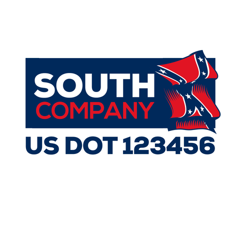 Company-Truck-Door-American-Confederate-South-Transport-DECAL-business-USDOT