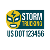 Mexican Company Truck Door Decal with Regulation Numbers