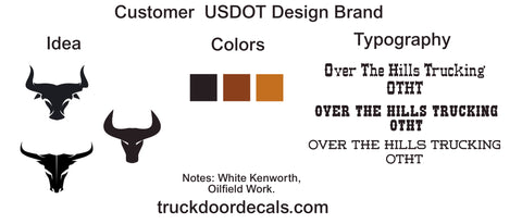 Custom Logo Design Package for Over The Hills Trucking