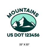 Company-Truck-pacific-northwest-DECAL-USDOT-design-mountains