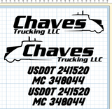 Custom Order for Chaves Trucking