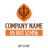 Company-Truck-Door-Sikhism-Sikh-Transport-DECAL-business-USDOT