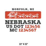 Company-Truck-Door-American-design-state-nebraska-stagecoach-horses