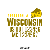 Company-Truck-Door-American-design-state-wisconsin-cheese