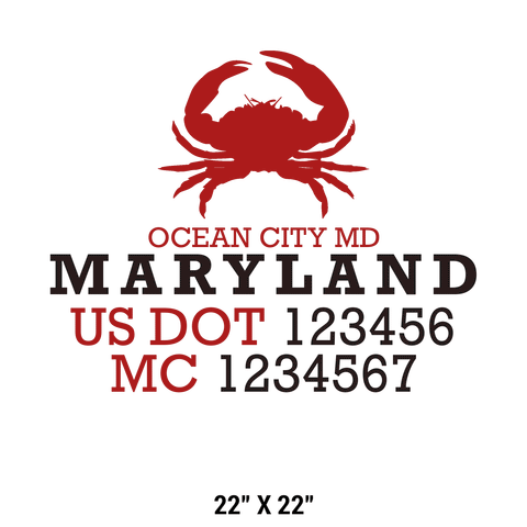 Company-Truck-Door-American-design-state-maryland-crab