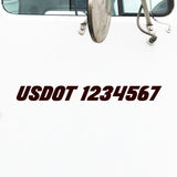 USDOT Number Decal Sticker for Semi Truck Lettering