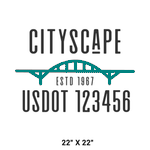  Company-Truck-city-building-DECAL-USDOT-design