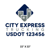 Company-Truck-city-building-DECAL-USDOT-design