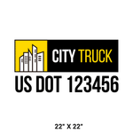 Company-Truck-city-building-DECAL-USDOT-design