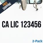 CA LIC number decal