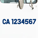 ca number decal sticker