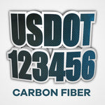 carbon fiber usdot truck decal