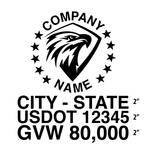 Company Name Decal Patriotic