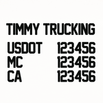 business name truck decal usdot mc ca