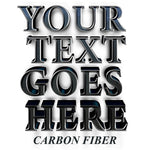 your text goes here carbon fiber decal sticker