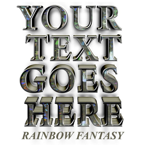 your text goes here rainbow fantasy decal sticker