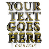 your text goes here gold leaf decal sticker