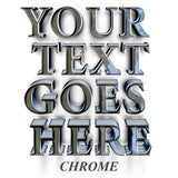 your text goes here chrome truck decal sticker