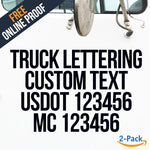 custom semi truck door lettering usdot compliance