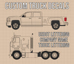 Company Name with 3 Regulation Line Decals, (2 Decals), Great for USDOT