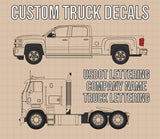CA Number Truck Decal Sticker (Set of 2)