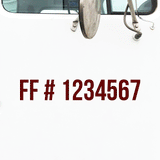 ff number decal