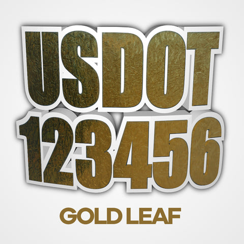 gold leaf usdot decal 