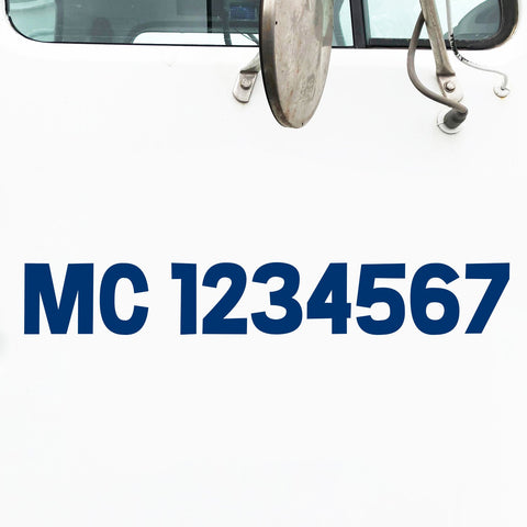 mc number decal sticker