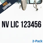 NV LIC number decal