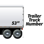 trailer truck number decal
