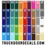 Company Landscaping Truck Decal with 2 Regulation Numbers, USDOT