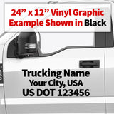 trucking name with usdot decal sticker