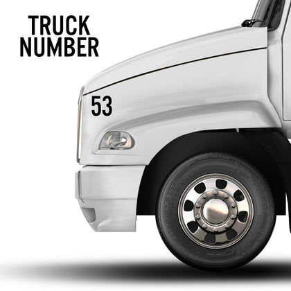 Truck Number Decal Sticker