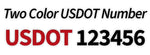 two color usdot decal