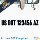 usdot decal arizona az