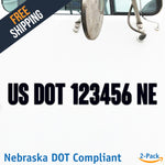 usdot decal nebraska ne