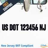 usdot decal new jersey nj