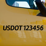 usdot decal sticker on truck door